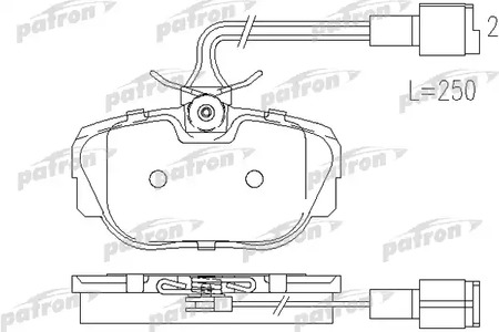 PBP660 PATRON Колодки тормозные дисковые