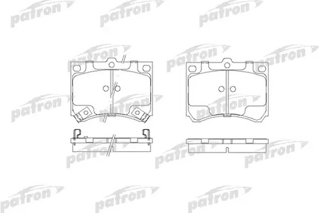 PBP714 PATRON Колодки тормозные дисковые