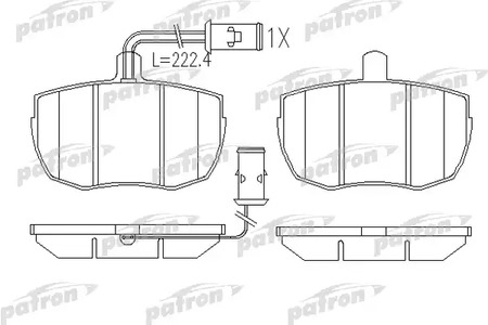 PBP829 PATRON Колодки тормозные дисковые