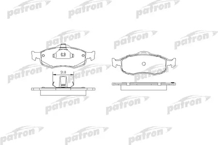 PBP884 PATRON Колодки тормозные дисковые