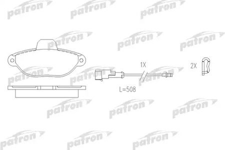 PBP925 PATRON Колодки тормозные дисковые