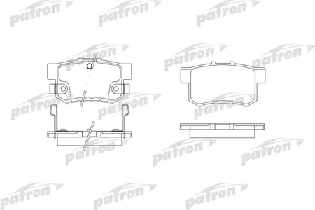 PBP956 PATRON Колодки тормозные дисковые