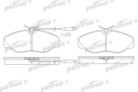 PBP967 PATRON Колодки тормозные дисковые