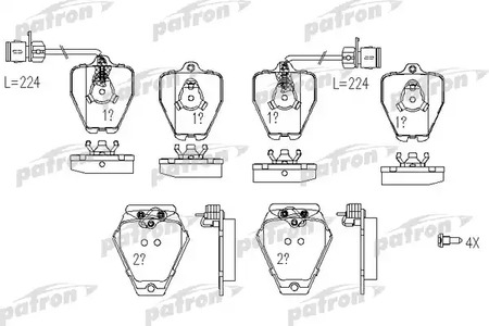 PBP985 PATRON Тормозные колодки