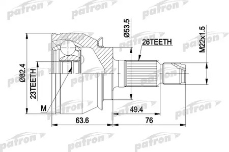 PCV1001 PATRON ШРУС