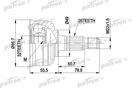 ШРУС PATRON PCV1045