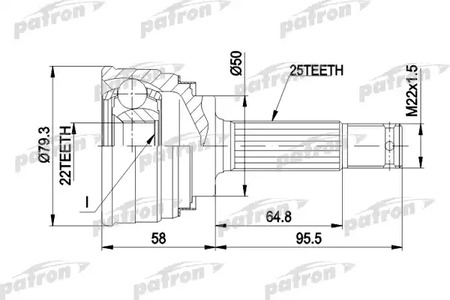 PCV1047 PATRON ШРУС