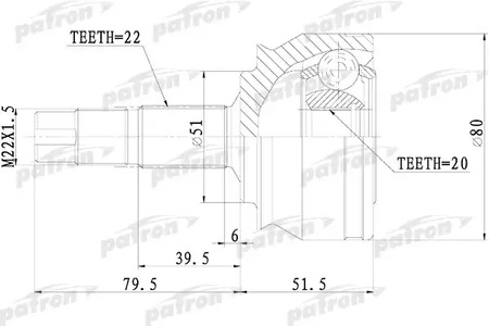 ШРУС PATRON PCV1073