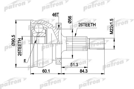 PCV1167 PATRON ШРУС