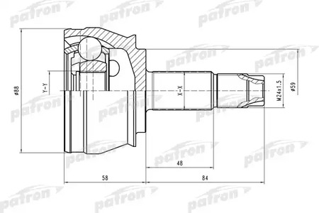 PCV1245 PATRON ШРУС