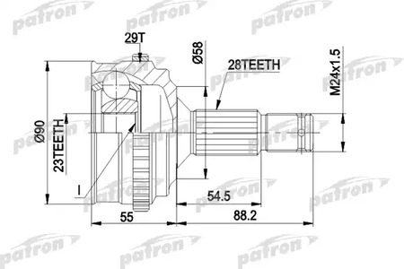 ШРУС PATRON PCV1263