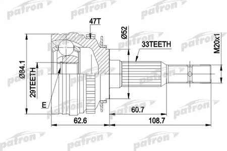 PCV1279 PATRON ШРУС