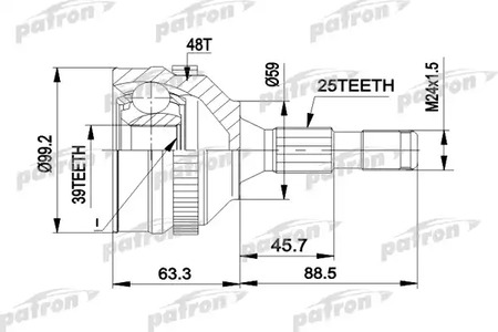 PCV1281 PATRON ШРУС