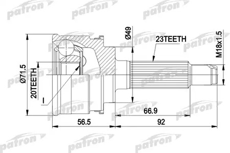 ШРУС PATRON PCV1360