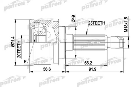 ШРУС PATRON PCV1361