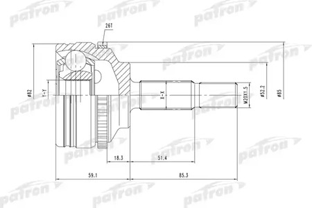 PCV1378 PATRON ШРУС