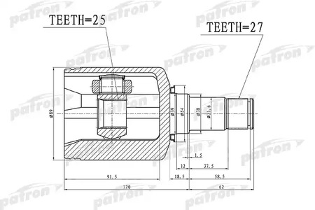 ШРУС PATRON PCV1379