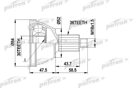 PCV1413 PATRON ШРУС