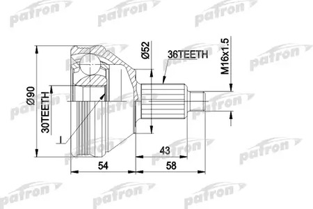 PCV1414 PATRON ШРУС