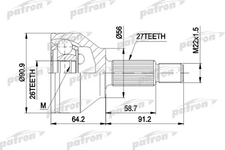 PCV1417 PATRON ШРУС