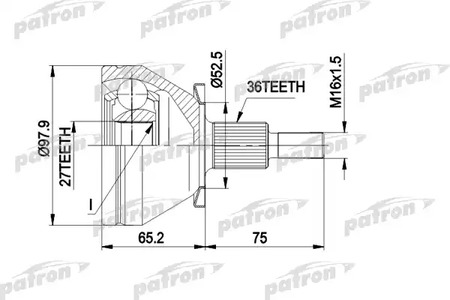 PCV1428 PATRON ШРУС