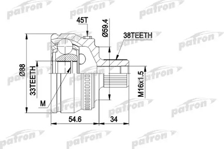 PCV1435 PATRON ШРУС