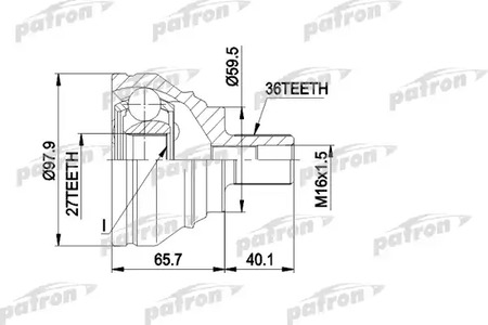 PCV1463 PATRON ШРУС