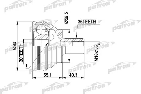 PCV1467 PATRON ШРУС