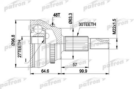 PCV1485 PATRON ШРУС