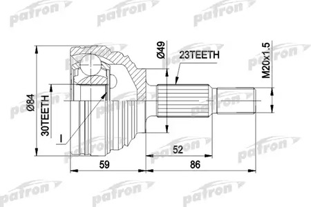 PCV1501 PATRON ШРУС