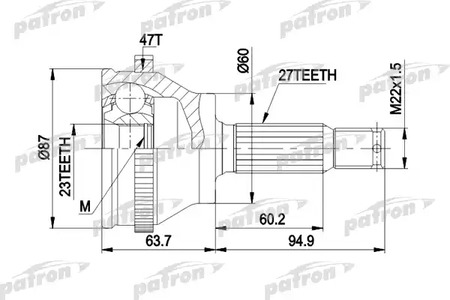 ШРУС PATRON PCV1617AR