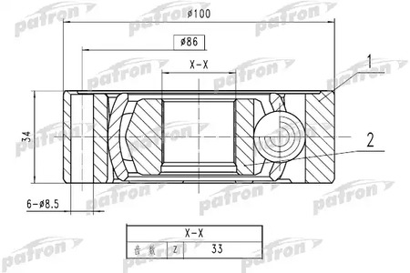 PCV1787 PATRON ШРУС