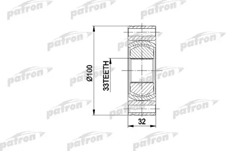 PCV3001 PATRON Шарнирный комплект, приводной вал