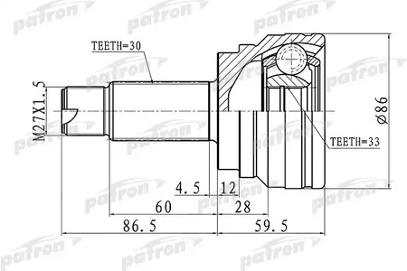 PCV3006 PATRON ШРУС