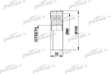 PCV3012 PATRON Шарнирный комплект, приводной вал