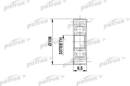 Шарнирный комплект, приводной вал PATRON PCV3019