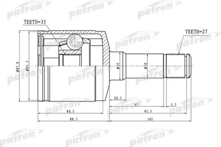 ШРУС PATRON PCV3188