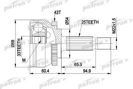 ШРУС PATRON PCV3416