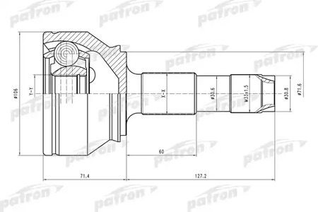 PCV4598 PATRON ШРУС