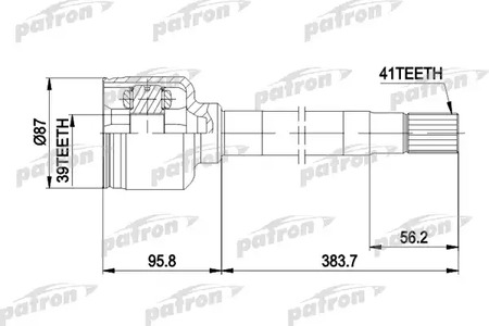 PCV5014 PATRON Шарнирный комплект, приводной вал