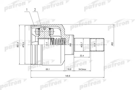 PCV5018 PATRON ШРУС