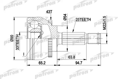 ШРУС PATRON PCV5052