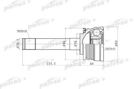 PCV9316 PATRON ШРУС