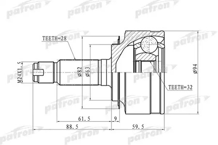 PCV9744 PATRON ШРУС