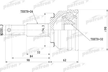 ШРУС PATRON PCV9819