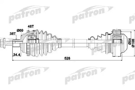 Полуось PATRON PDS0028