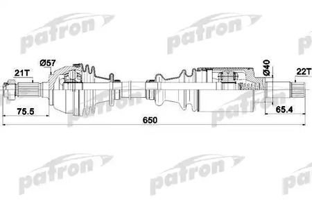 Полуось PATRON PDS0040