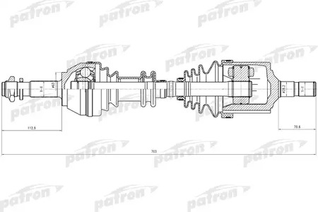 PDS0082 PATRON Полуось