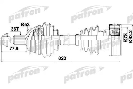 Полуось PATRON PDS0083