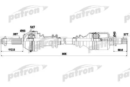 Полуось PATRON PDS0084